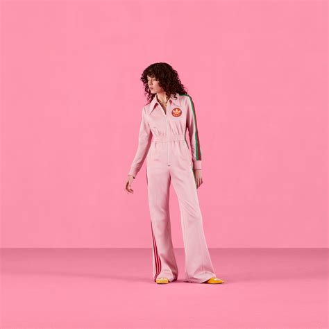 gucci adidas pink jumpsuit